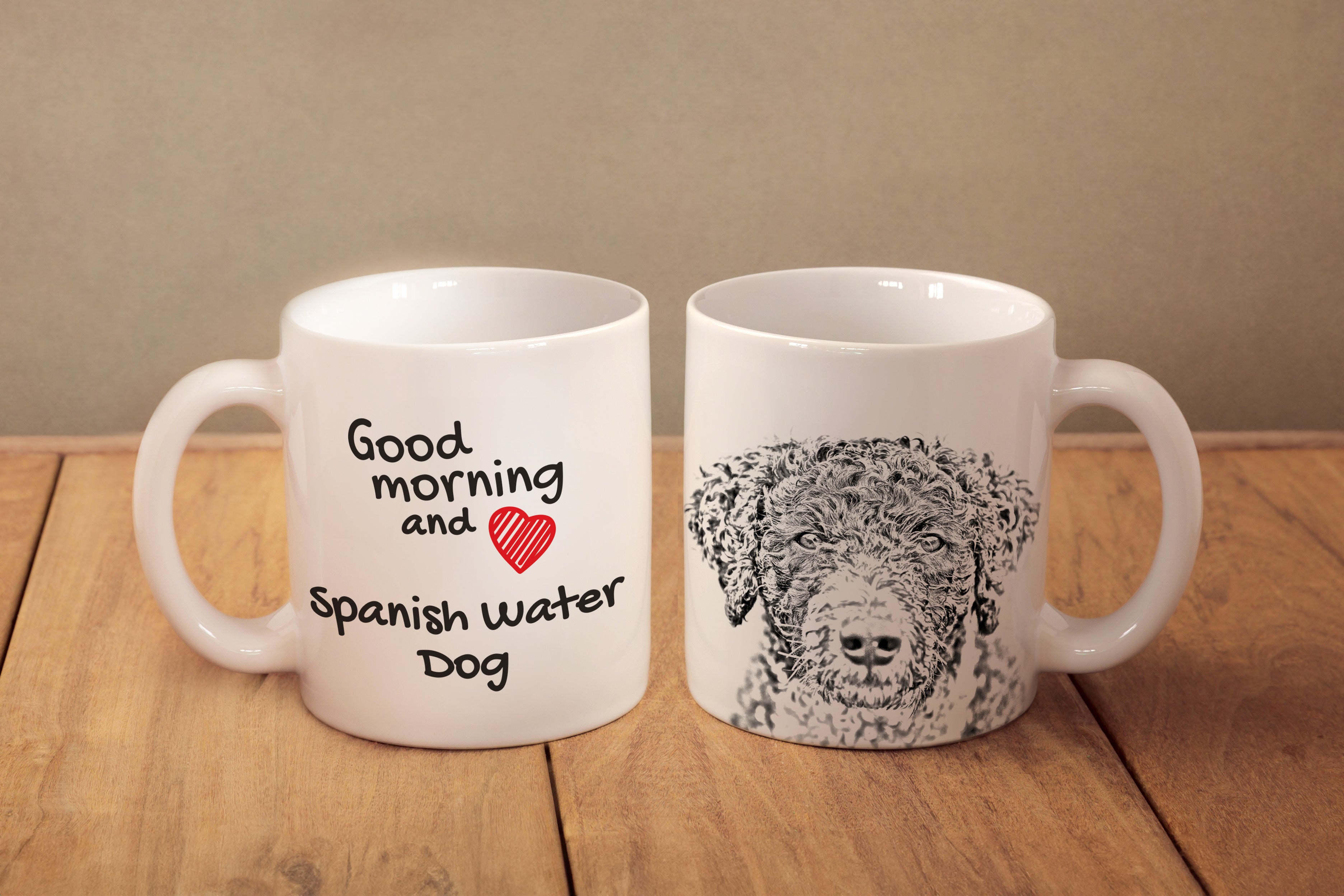 Spanish Water Dog - cup with a dog, personalized cup with a print, a classic gift for everyone from the Art-Dog brand