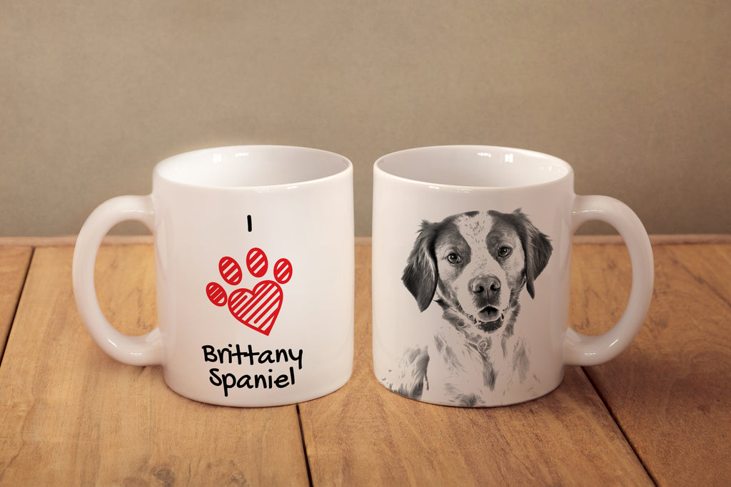 Brittany Spaniel, Brittany Wiegref - cup with a dog, cute cup with graphics, a gift with your photo from the Art-Dog brand
