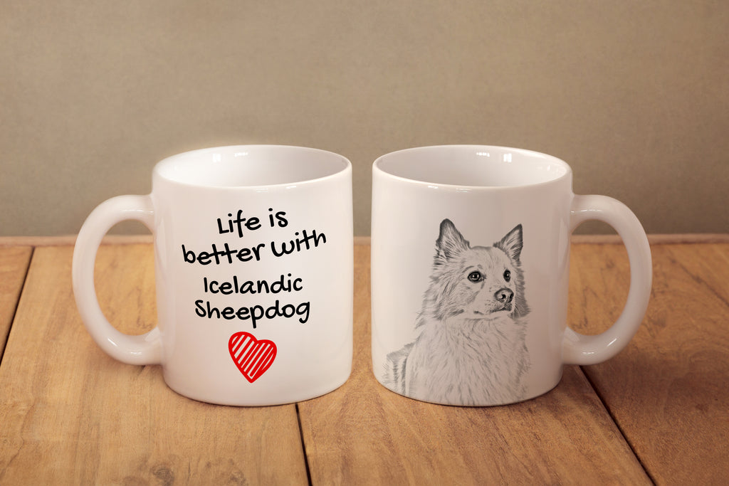 Icelandic Sheepdog, Icelandic Spitz, Iceland Dog - cup with a dog, cup with a photo, personalized gift from the Art-Dog brand