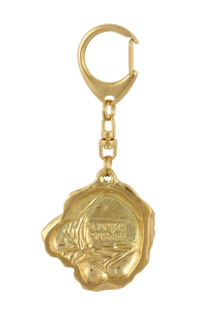 Spanish Mastiff, Mastín Español - keychain and necklace with a dog in a box, high-quality gold-plated product, Art-Dog brand