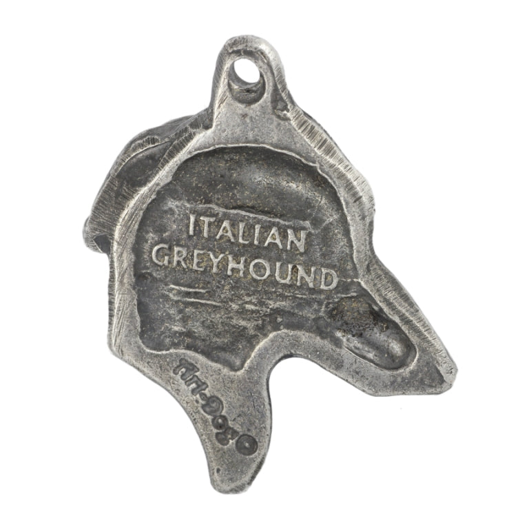 Italian Greyhound, Italian Sighthound - Dog necklace in gift box, silver-plated locket for dog fan, striking pendant by Art-Dog brand