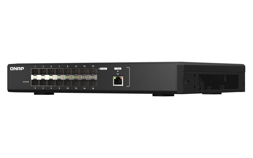 QNAP QSW-M5216-1T Commutateur Réseau Géré L2, 16 ports SFP28 25GbE et 1 port 10GbE NBASE-T, Noir - vue 5