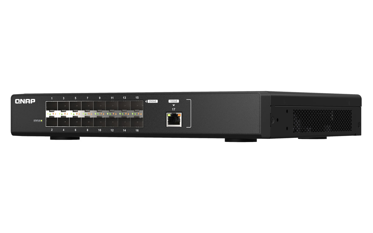 QNAP QSW-M5216-1T Commutateur Réseau Géré L2, 16 ports SFP28 25GbE et 1 port 10GbE NBASE-T, Noir - vue 5