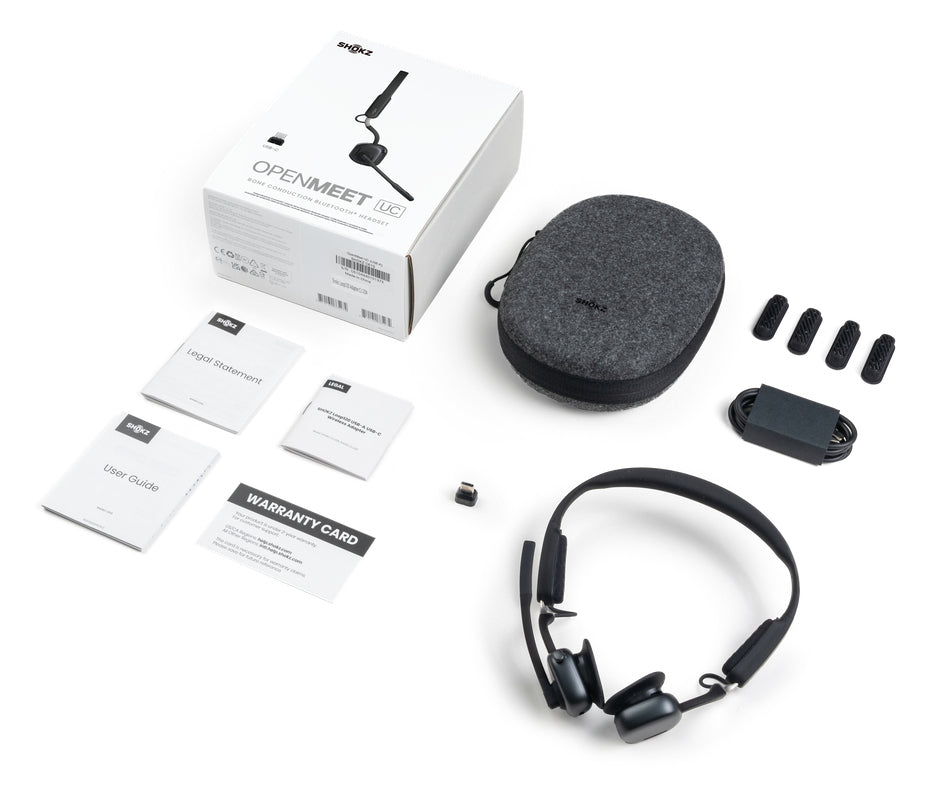 SHOKZ Openmeet Casque Sans fil Crochets auriculaires Bureau/Centre d'appels USB Type-C Bluetooth Noir - vue 7