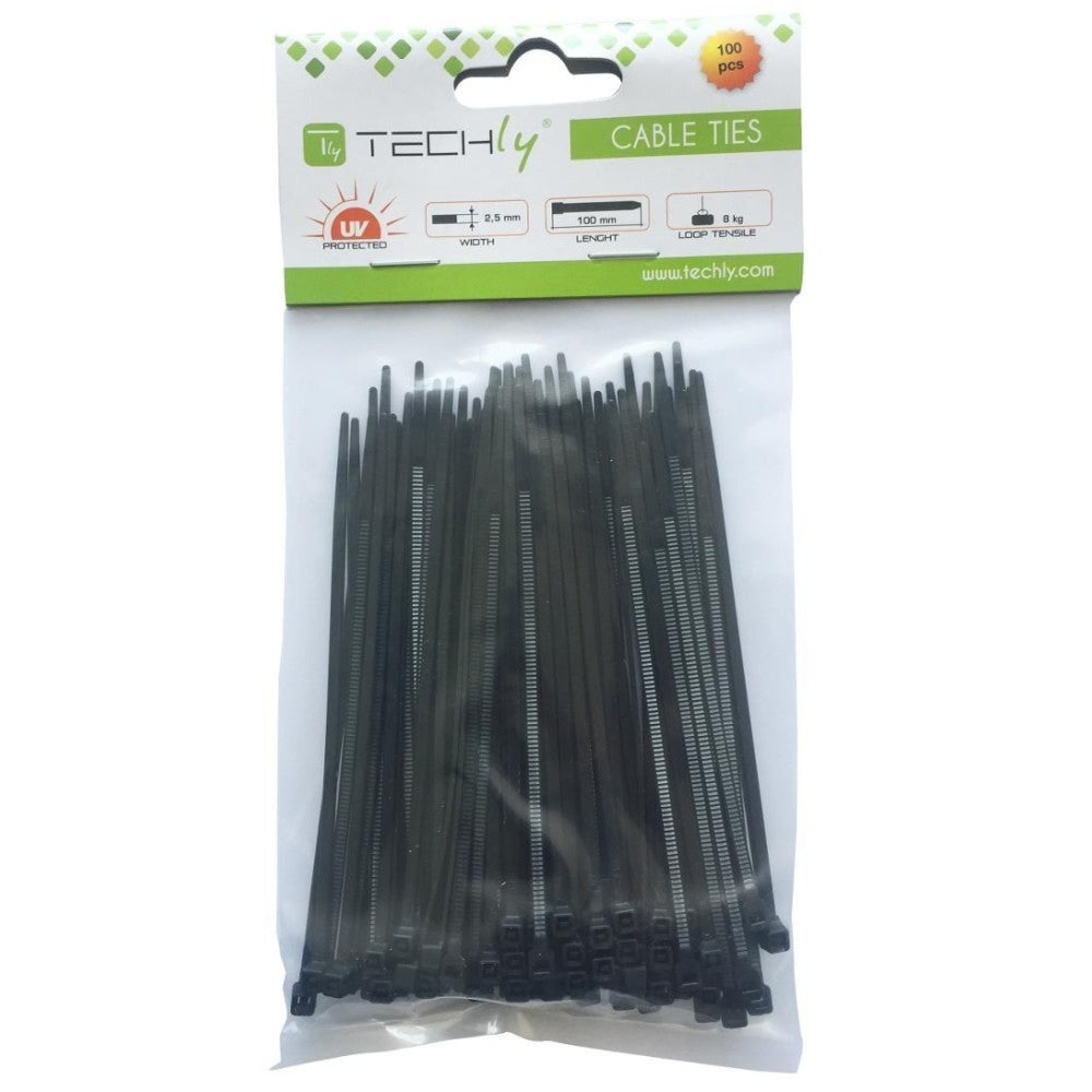 Techly 280 x 4.8mm serre-câbles Nylon Noir 100 pièce(s)