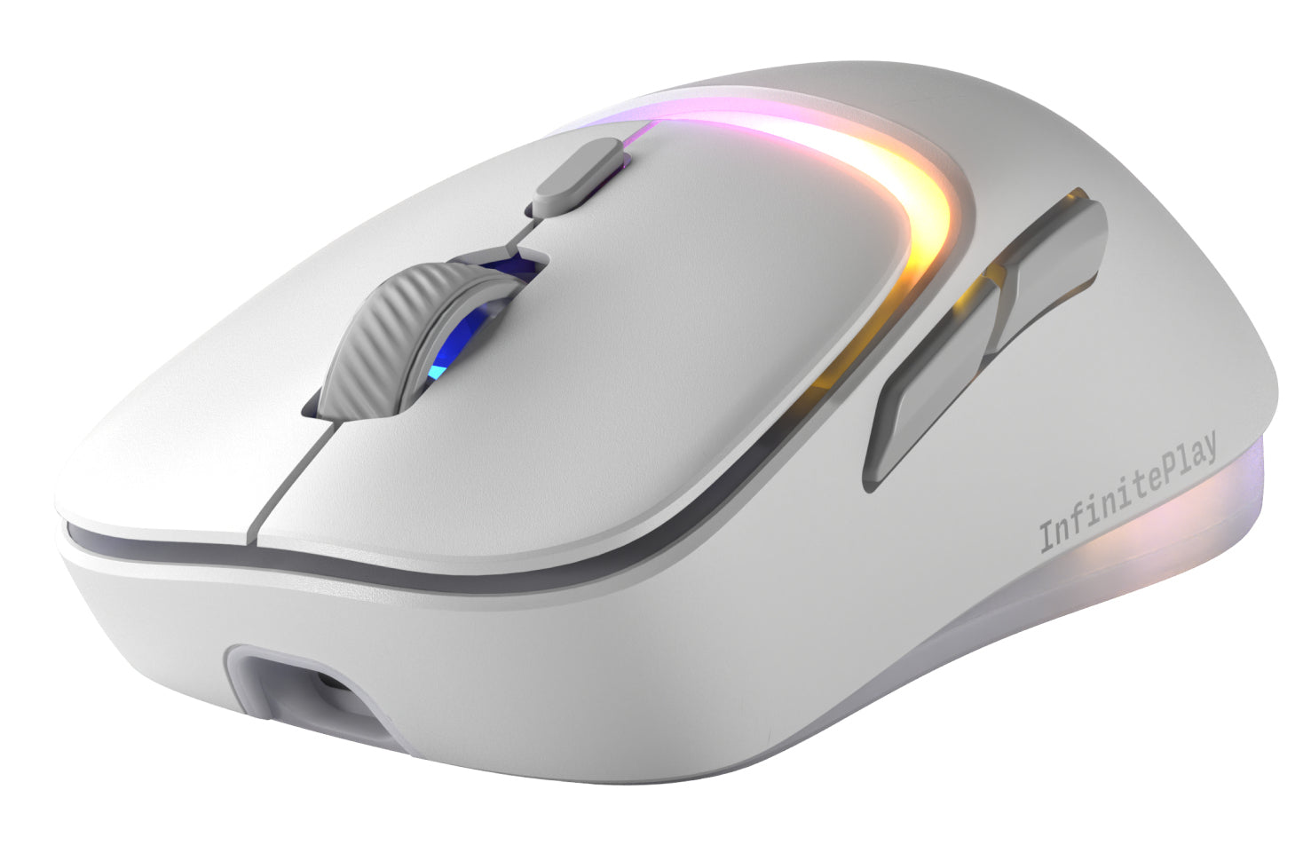 Glorious Gaming Glorious Gaming - Souris gaming sans fil Modèle D3 : Batterie échangeable InfinitePlay, Taux de rapport 8 kHz, Switch optiques 130M de clics, Ultralégère 69 g, Capteur optique 30k DPI, RGB - Blance