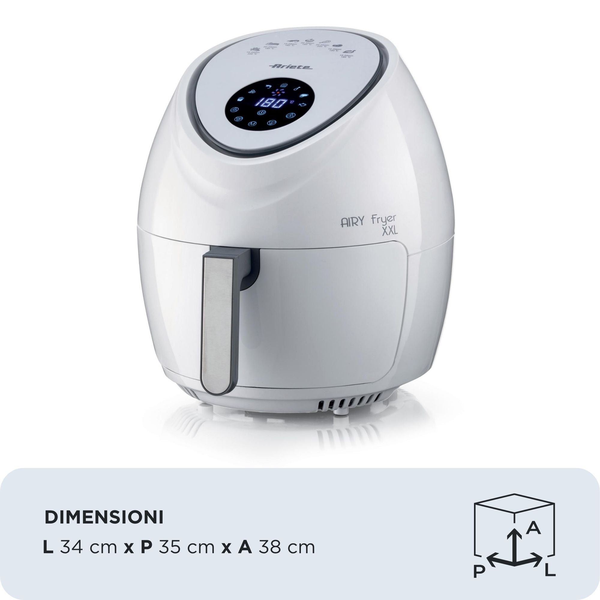 Ariete 4618/03 Unique 7 L Autonome 1800 W Friteuse d’air chaud Blanc