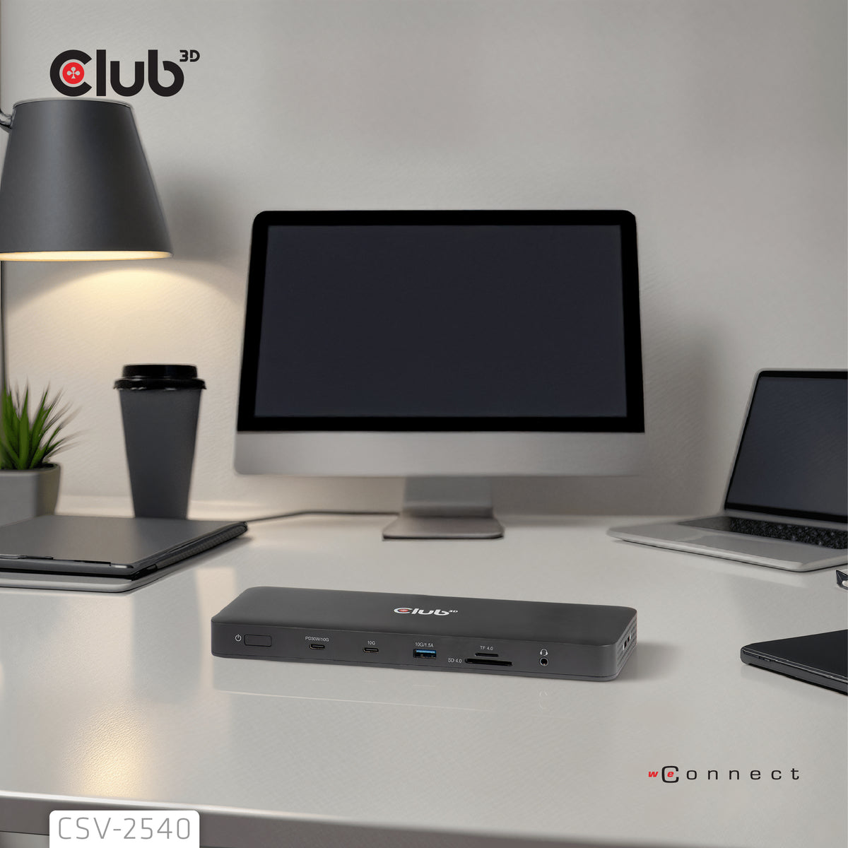 CLUB3D CSV-2540 Station d'accueil USB 3.2 Gen 1 Type-C, 8K Ultra HD, Noir