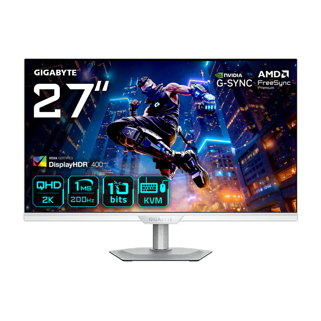 GIGABYTE M27Q2 QD ICE Moniteur de Jeu 27” QHD - 2560 x 1440, 200Hz, 1ms, 350 cd/m², FreeSync Premium, Display HDR400, HD