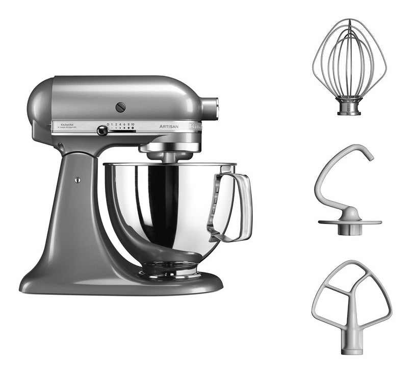 KitchenAid 5KSM125ECU Robot mixer 300 W Argent