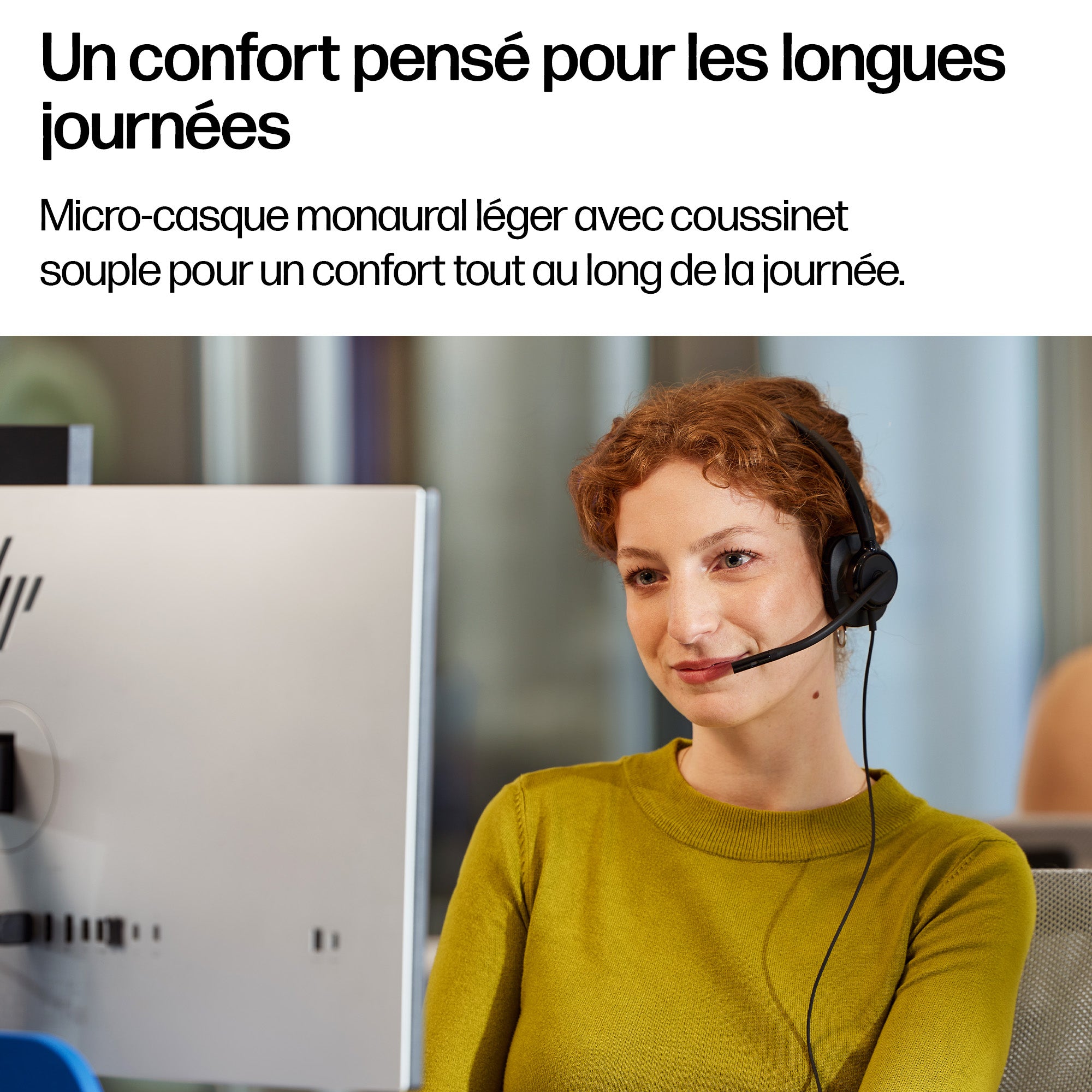 HP Poly Micro-casque filaire USB monaural Mission 415 Classic