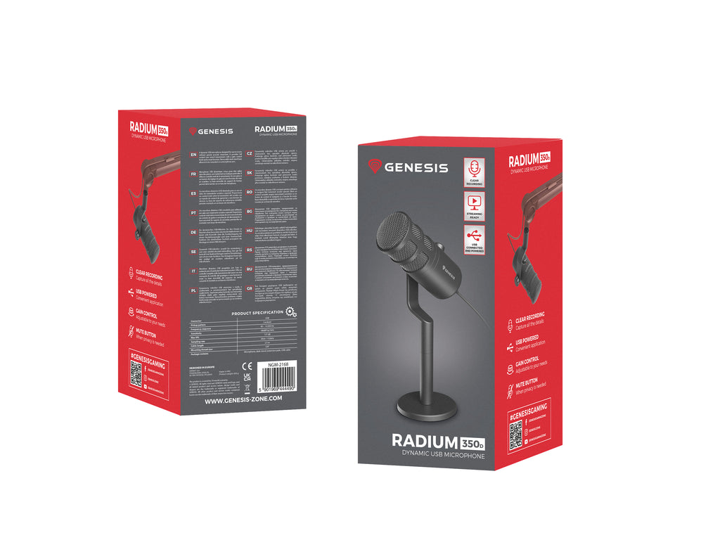 GENESIS Radium 350D Noir Microphone de PC