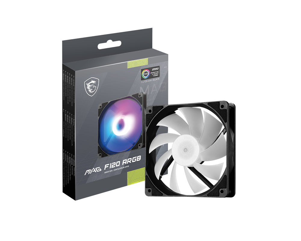 MSI MAG F120 ARGB x1 Boitier PC Ventilateur 12 cm Noir 1 pièce(s)