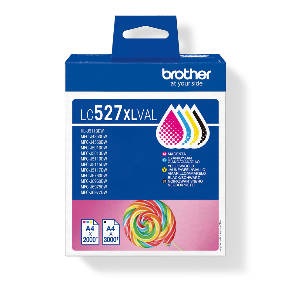 Brother LC527XLVAL Pack Économique de Cartouches d'Encre d'Origine