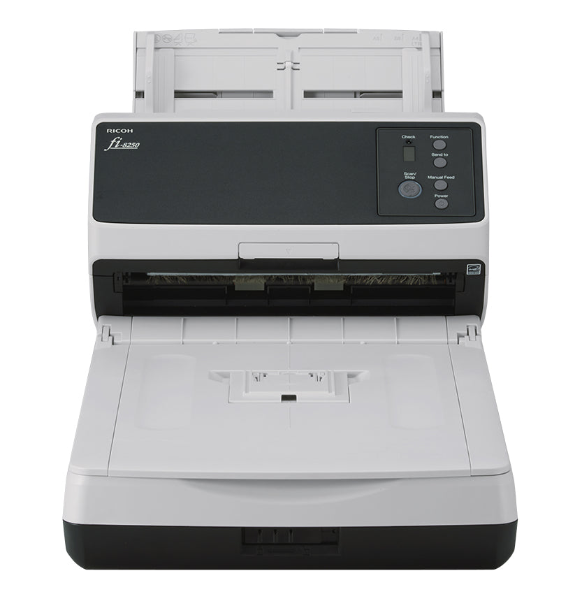 Ricoh fi-8250 Scanner avec Chargeur Automatique de Documents (ADF) et Manuel, 600 x 600 DPI, A4, Noir et Gris