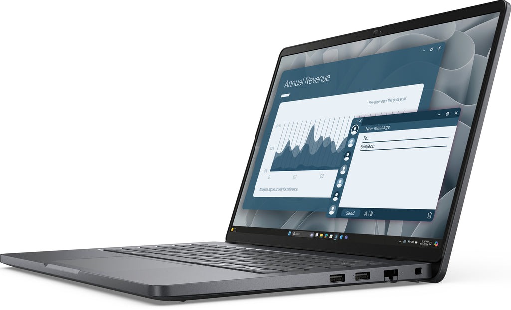 DELL Pro 14 PC14255 AMD Ryzen™ 5 PRO 230 Ordinateur portable 35,6 cm (14") Full HD+ 16 Go DDR5-SDRAM 512 Go SSD Wi-Fi 6E (802.11ax) Windows 11 Pro Allemand Noir