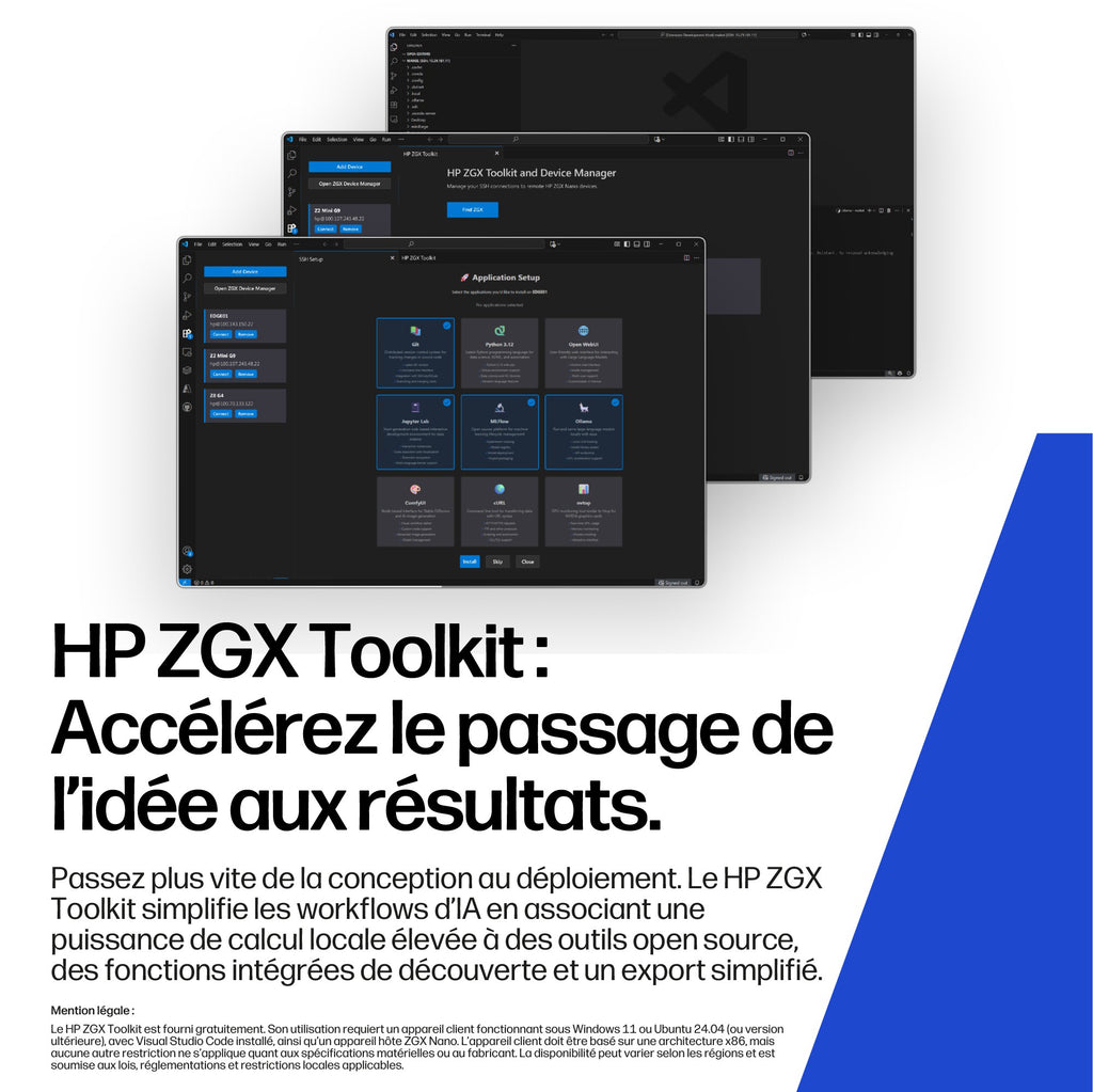 HP ZGX Nano G1n AI Station GB10 128 Go LPDDR5x-SDRAM 4 To SSD linux Mini PC Station de travail AI Workstation, AI PC Noir