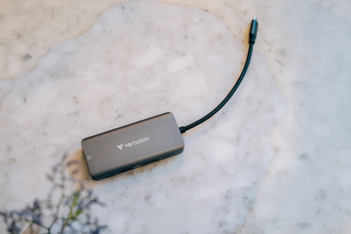 Verbatim Hub Multiports USB-C Essentials, HDMI 4K, Ethernet RJ45, USB-C PD 3.0 et USB-A 3.2 Gen 1