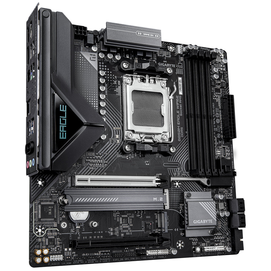 GIGABYTE B850M EAGLE WIFI6E Carte Mère - Processeurs AMD Ryzen Série 9000, VRM numérique 8+2+2 phases, jusqu’à 8200MHz D