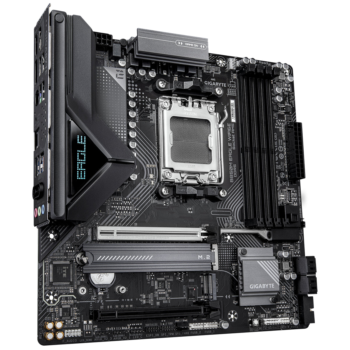 GIGABYTE B850M EAGLE WIFI6E Carte Mère - Processeurs AMD Ryzen Série 9000, VRM numérique 8+2+2 phases, jusqu’à 8200MHz D