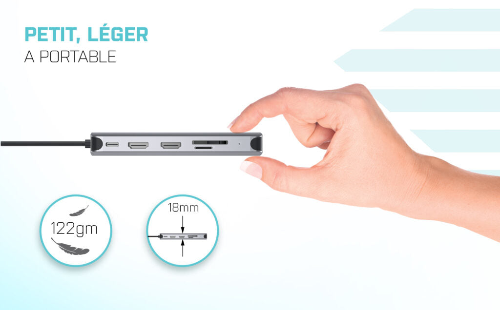 i-tec USB 3.0 USB-C/Thunderbolt 3x Display Metal Nano Dock with LAN + Power Delivery 100 W