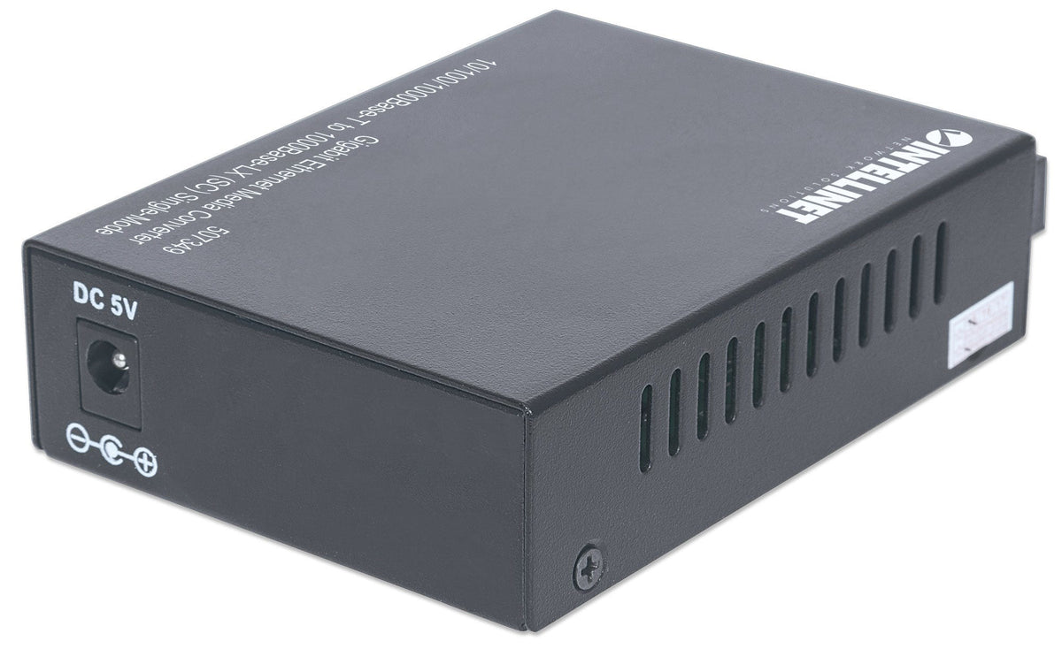 Intellinet 507349 Convertisseur de Support Réseau 1000 Mbit/s 1310 nm Monomode Noir