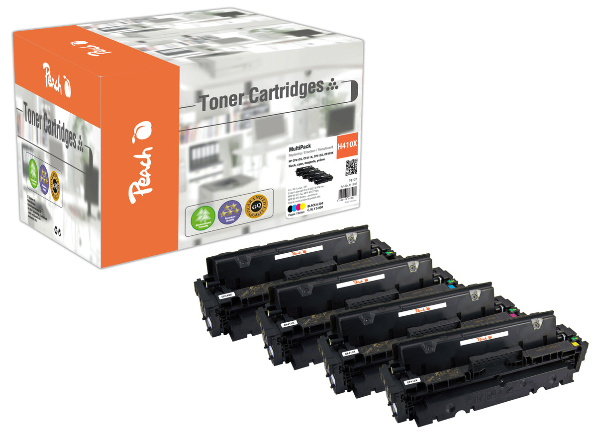 Cartouches de Toner Compatibles PT707, Lot de 4 Couleurs (Noir, Cyan, Magenta, Jaune)