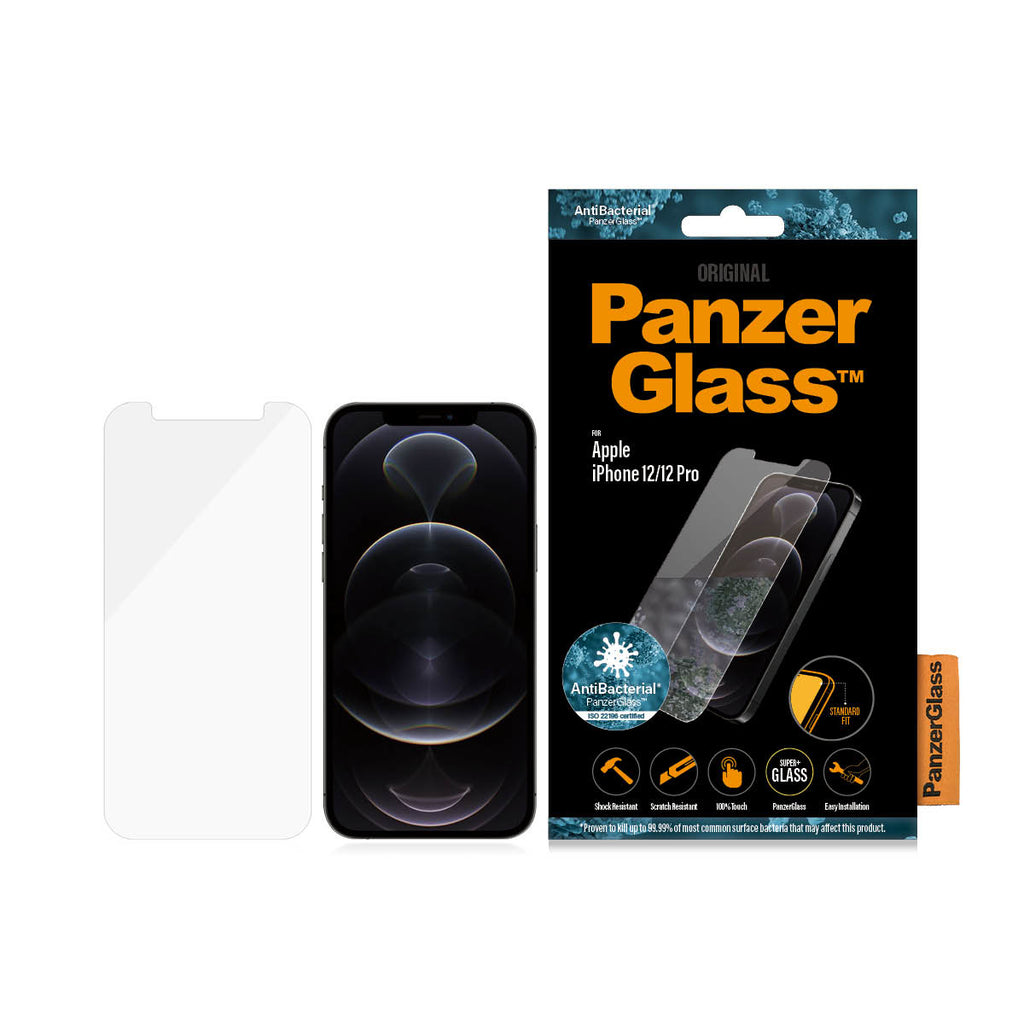 PanzerGlass Protection d'écran Standard Fit pour iPhone 12 et iPhone 12 Pro, Transparent