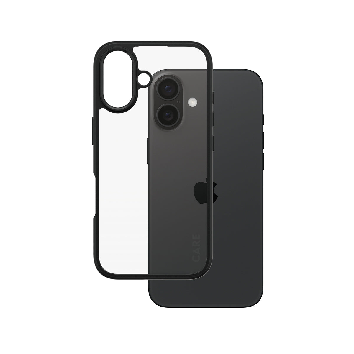 PanzerGlass CARE™ by ® Urban Combat Case Transparent w. Black Frame iPhone 16 coque de protection pour téléphones portables Housse