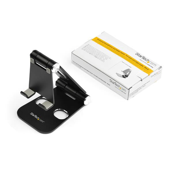 StarTech.com USPTLSTNDB Support Passif pour Smartphone et Tablette, Aluminium, Noir