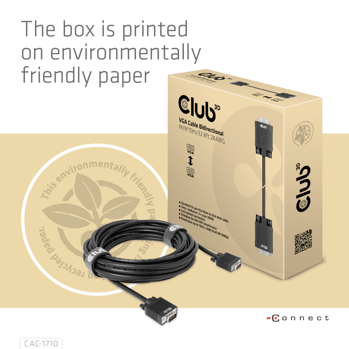 CLUB3D CAC-1710 Câble VGA (D-Sub) Noir, 10 m