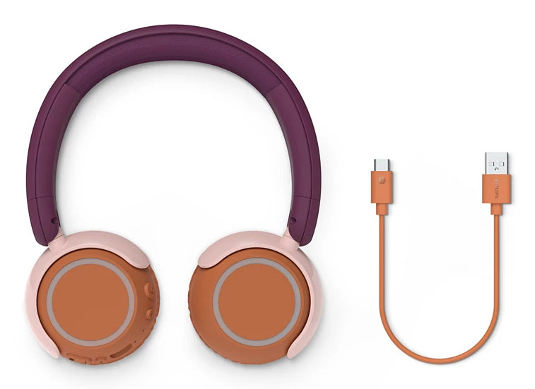 Philips 4000 series TAK4200MP/00 casque Sans fil Arceau Appels/Musique Bluetooth Orange, Violet, Rose