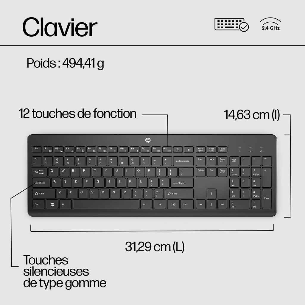 HP Clavier sans fil 230 - vue 4
