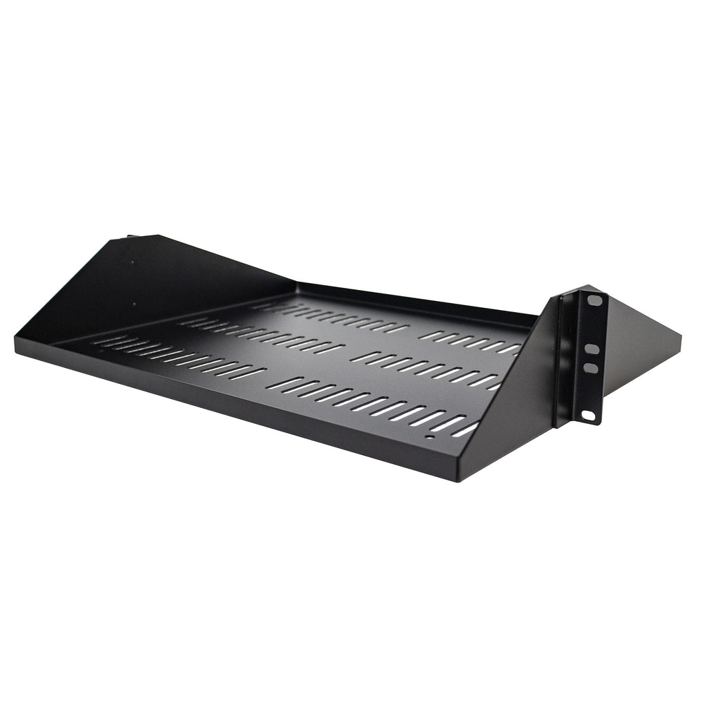 StarTech.com Étagère Rack 19 pouces 2U Ventilé, Capacité 91kg, Profondeur 35,6cm, Noir