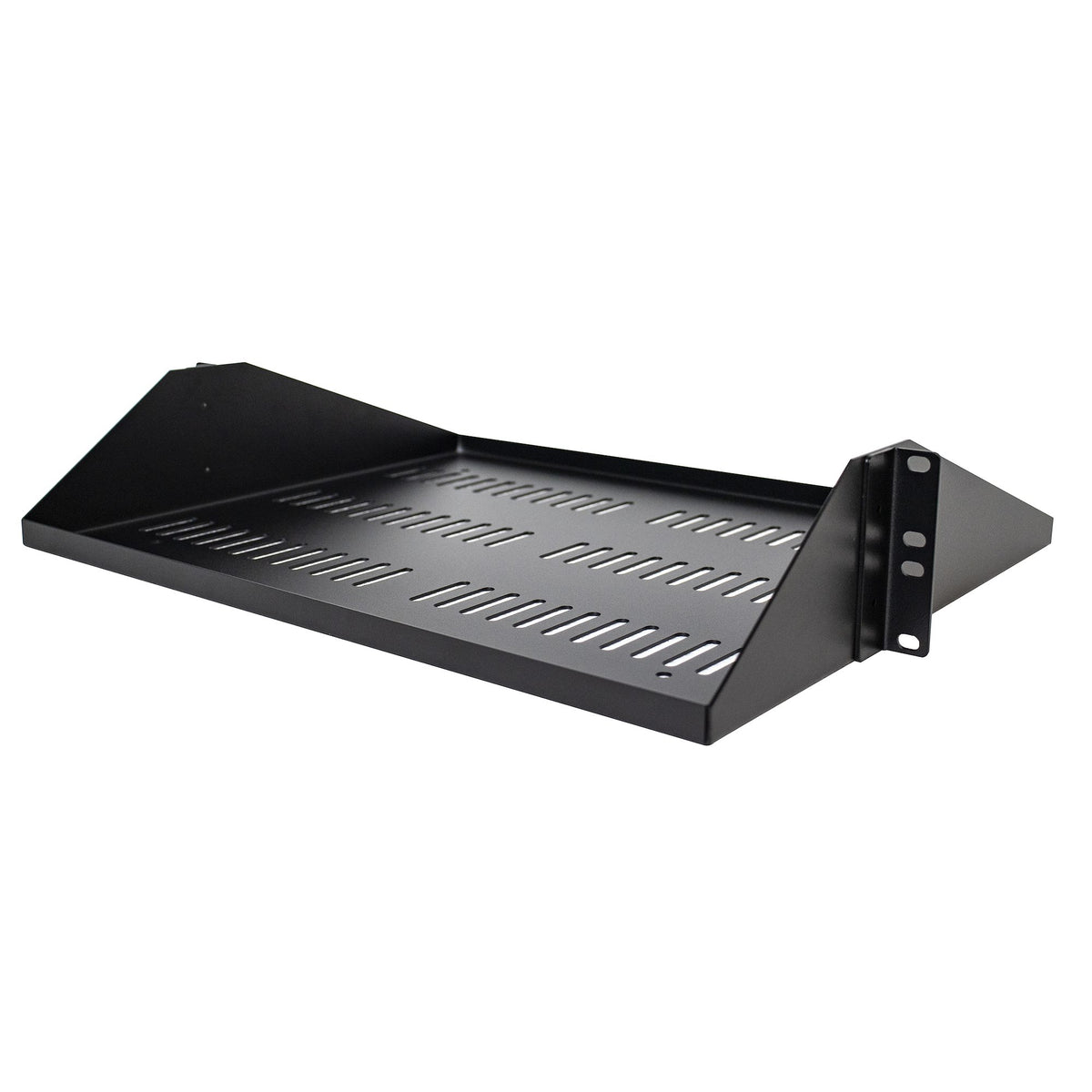 StarTech.com Étagère Rack 19 pouces 2U Ventilé, Capacité 91kg, Profondeur 35,6cm, Noir