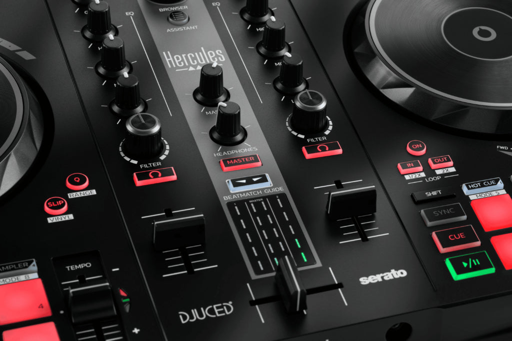 Hercules INPULSE 300 MK2 Contrôleur DJ, Noir et Rouge