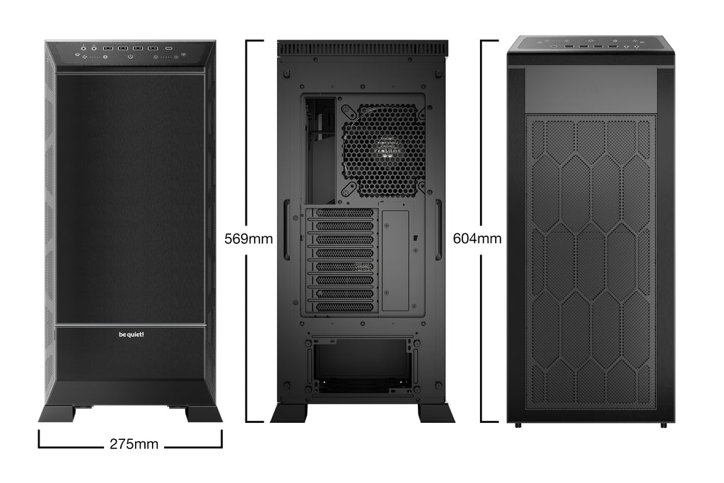 be quiet! Dark Base Pro 901 | Boîtier PC ARGB vitré, Mini ITX / Micro ATX / ATX / E-ATX / XL-ATX, 3 ventilateurs Silent Wings 4 PWM 140 mm fournis