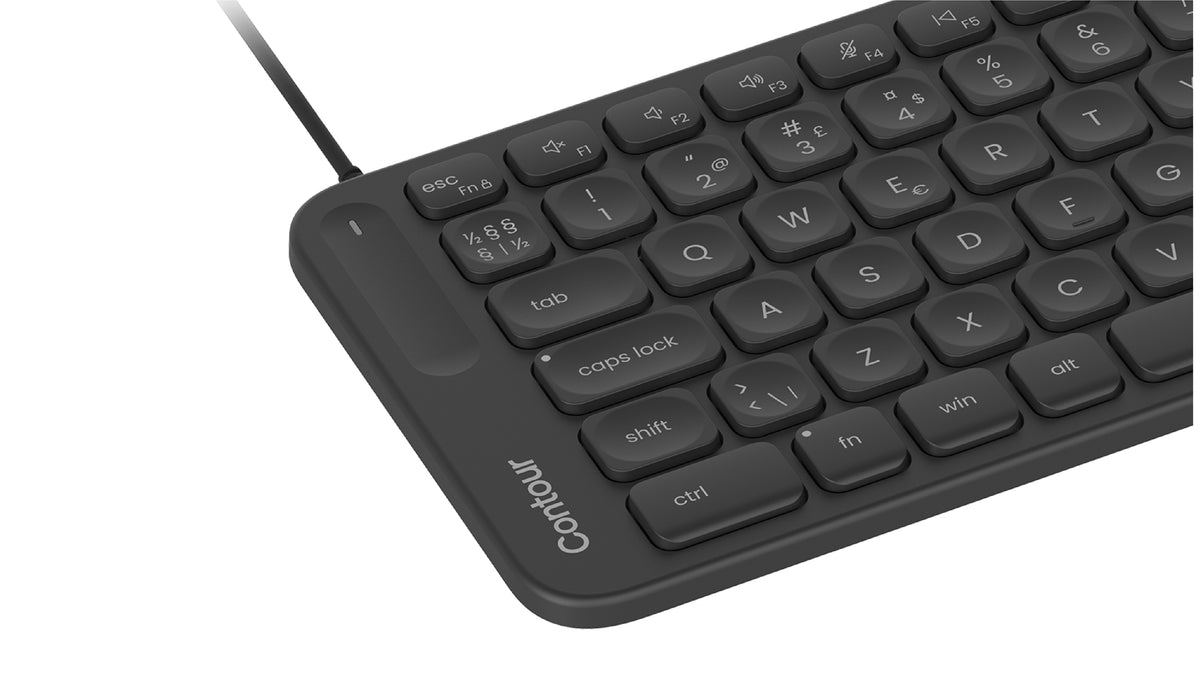 Clavier de Bureau Balance USB QWERTY Nordique, Noir
