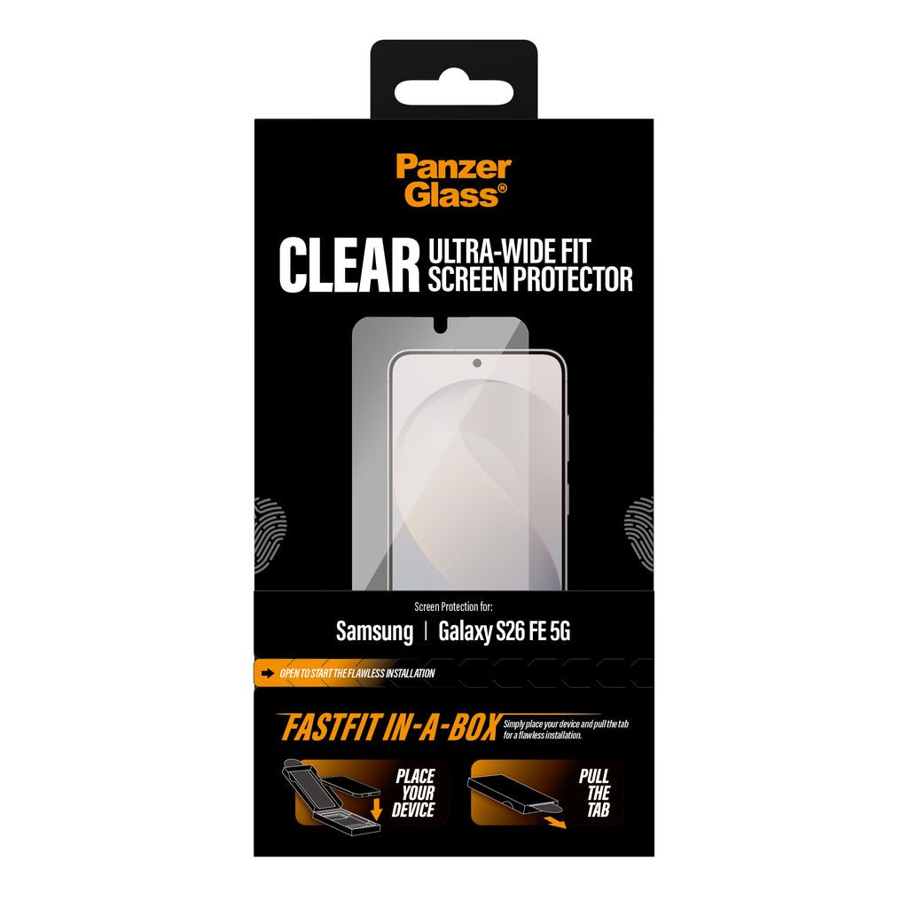 PanzerGlass ® Screen Protector Samsung Galaxy S26 FE 5G | Ultra-Wide Fit w. FASTFIT IN-A-BOX Protection d'écran transparent 1 pièce(s) - vue 3