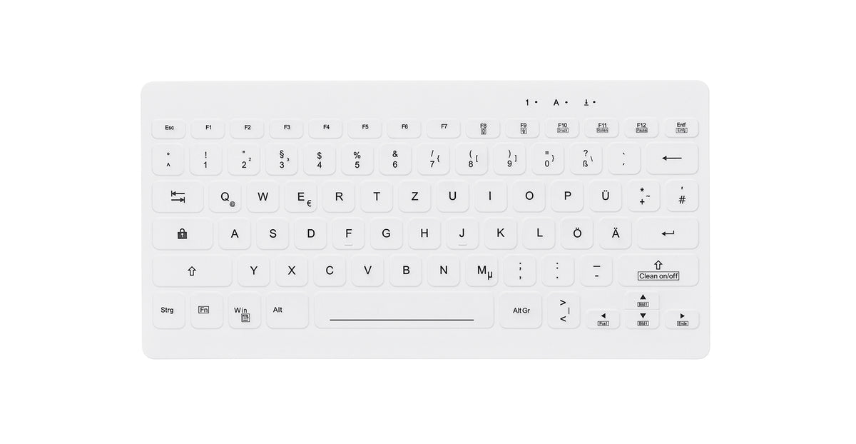 Contour Design Active Key AK-C4112F-FU1-W/GE clavier Médical RF sans fil QWERTZ Allemand Blanc