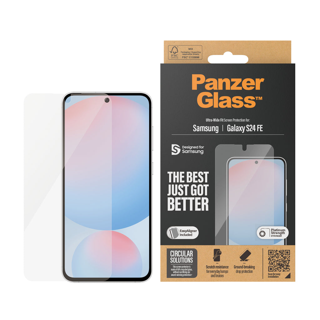 PanzerGlass PanzerGlass ® Screen Protector Samsung Galaxy S24 FE | Ultra-Wide Fit w. EasyAligner Protection d'écran transparent 1 pièce(s)