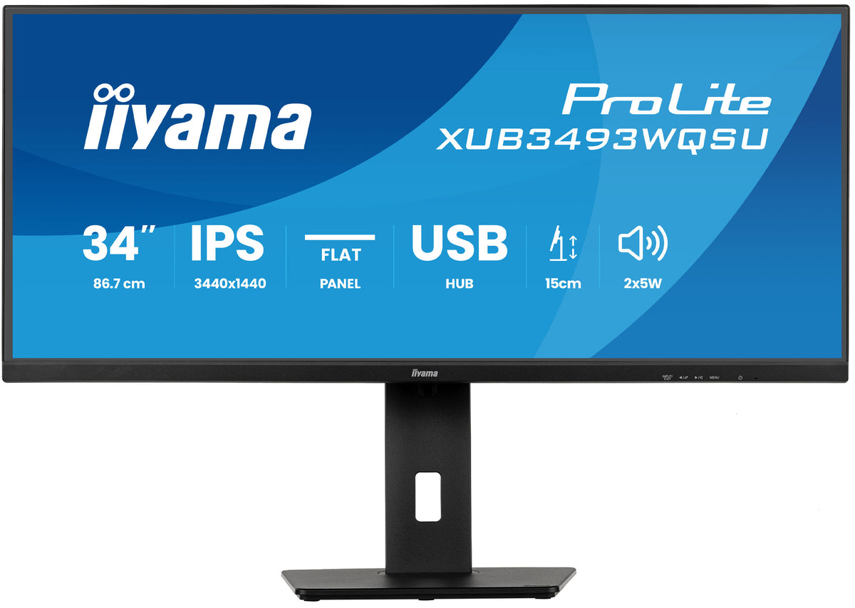 iiyama ProLite XUB3493WQSU-B6 écran plat de PC 86,4 cm (34") 3440 x 1440 pixels UltraWide Quad HD LED Noir