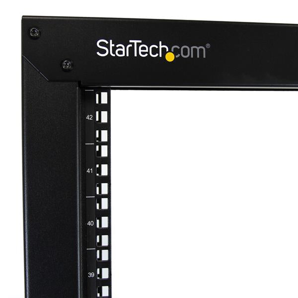 StarTech.com Rack Serveur Mobile 42U à 2 Mâts, Rack Réseau 19" à 2 Mâts avec Roulettes, Rack Ouvert Roulant pour Équipement AV/Data/Media/IT, Rack Ordinateur pour la Maison/Bureau - Roulettes Incluses - vue 3