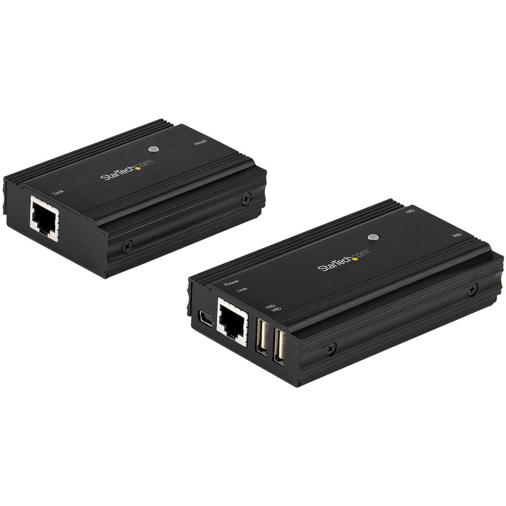 StarTech.com Hub USB 2.0 sur Câble Ethernet CAT5e/CAT6/CAT7, 4 Ports, Extension 100m, Boîtier Métal, Alimentation Extern
