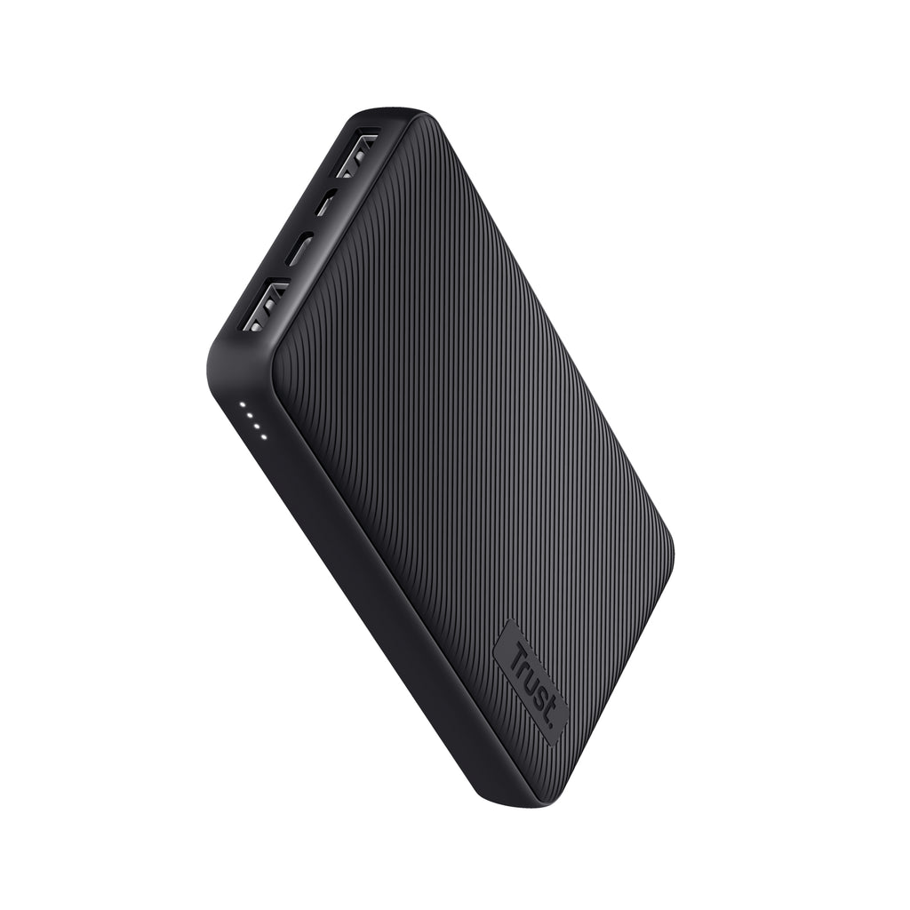 Trust Primo Powerbank 15000mAh 15Watt 2xUSB-A 1xUSB-C Sort - vue 2