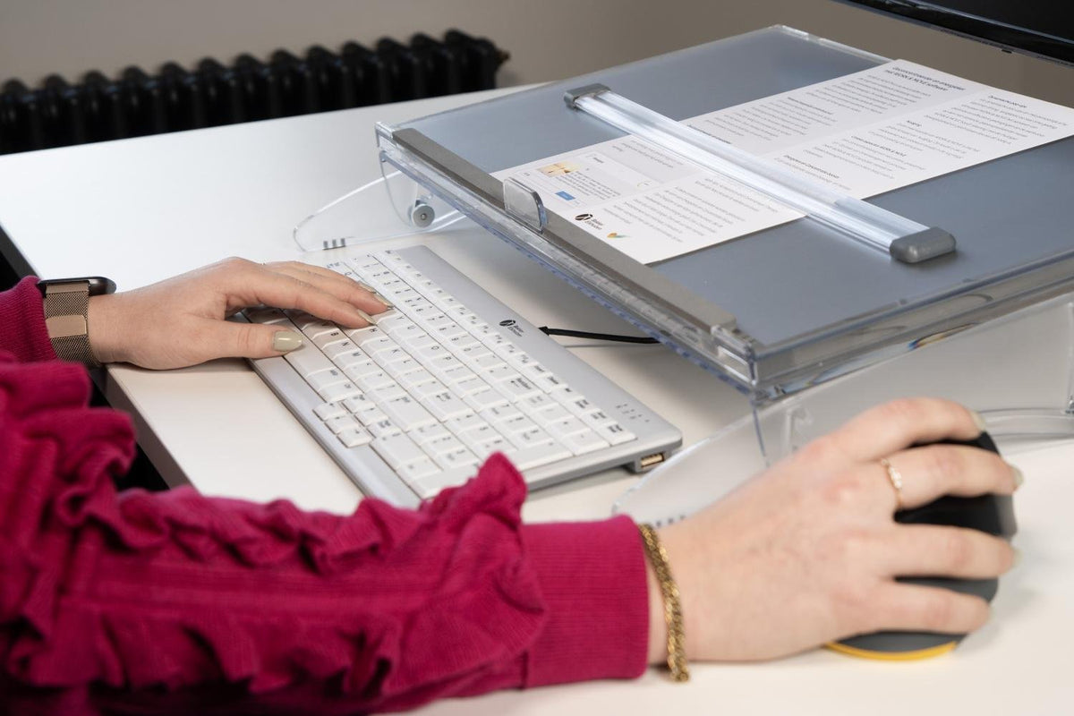 Porte-documents FlexDesk 640 avec ComfortRead, Gris Transparent