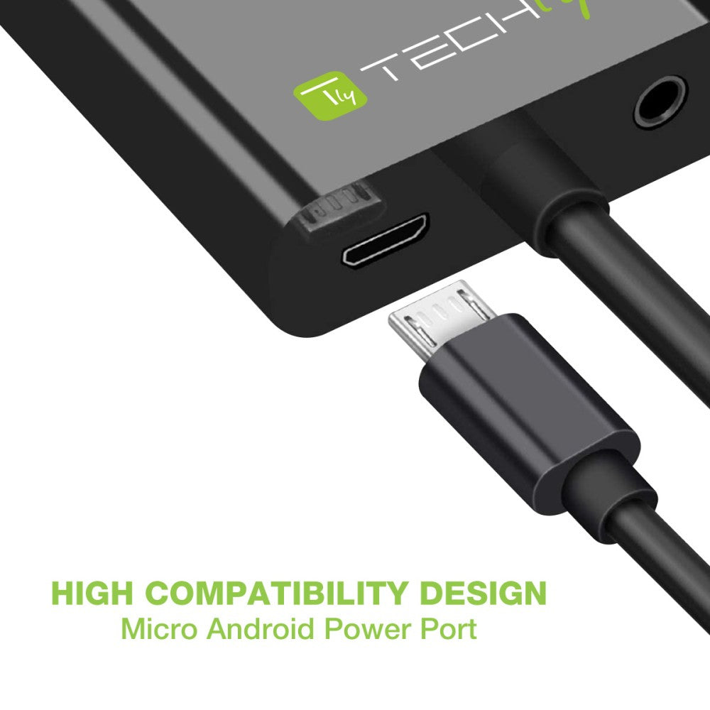 Techly HDMI - VGA+3.5mm+Micro USB B M/F 0,15 m Noir - vue 7