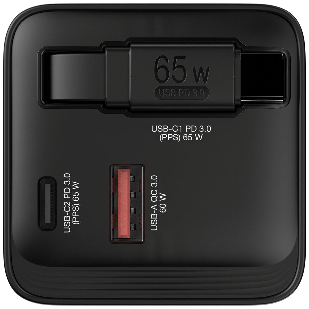 Verbatim Chargeur GaN 65W Universel, Charge Rapide, Secteur, Noir