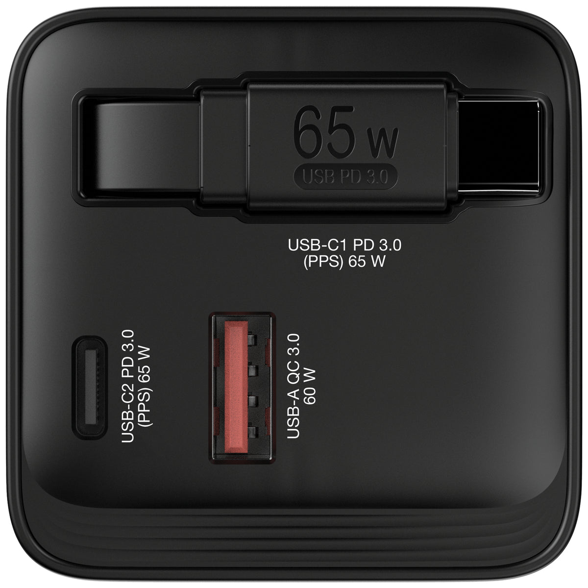 Verbatim Chargeur GaN 65W Universel, Charge Rapide, Secteur, Noir
