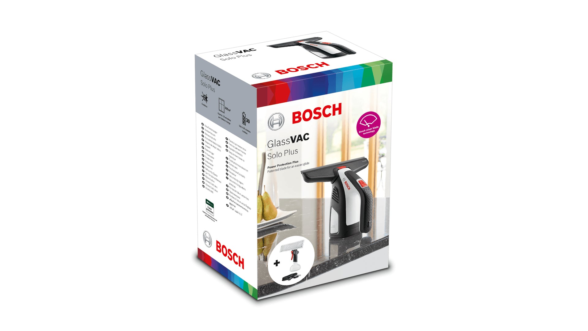 Bosch Bosch GlassVAC Solo Plus laveur de vitres électriques 0,1 L Noir, Blanc